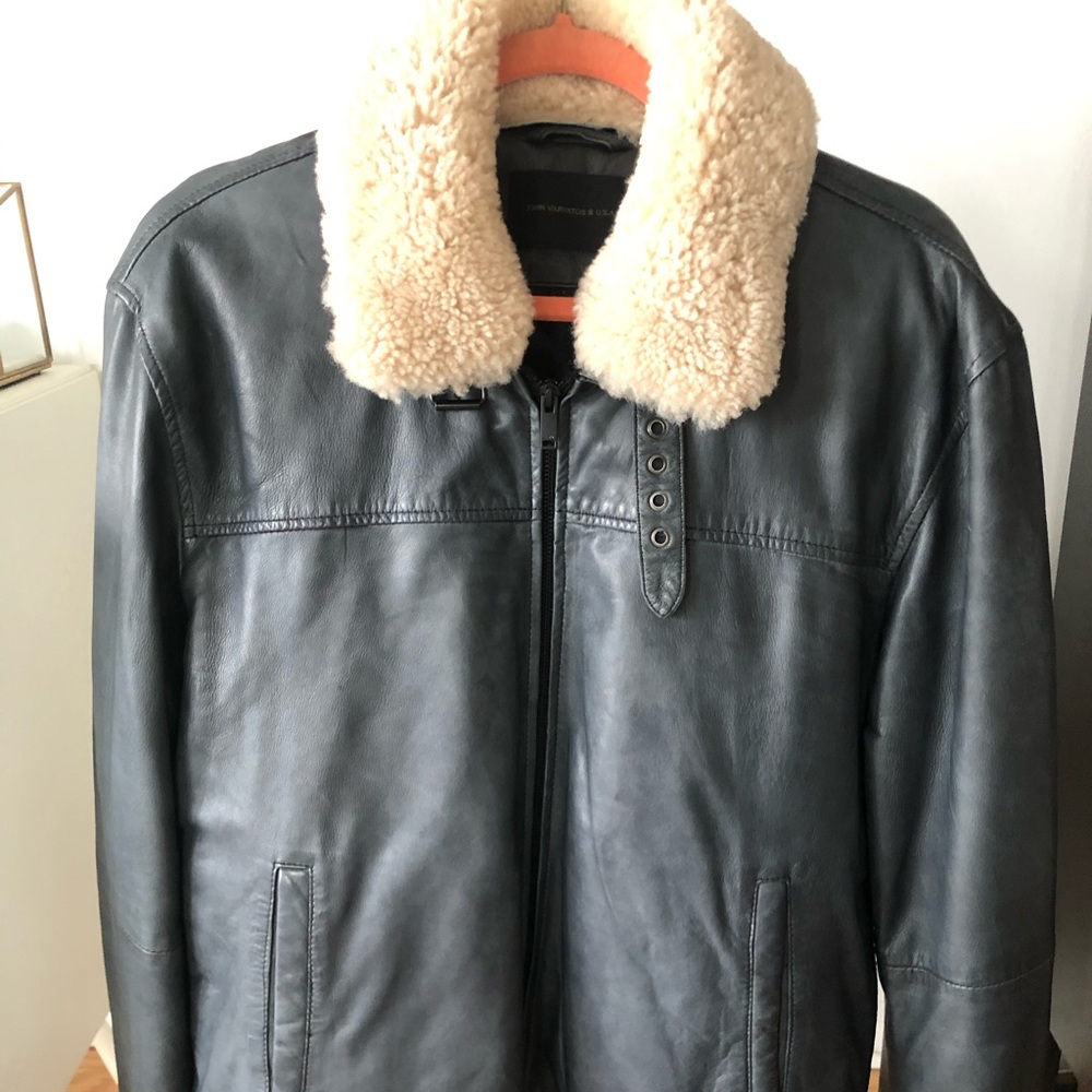 Brand New John Varvatos Leather Jacket Size L